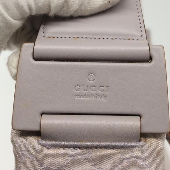 GUCCI GG Canvas Shoulder Bag Purple Gold - Picture 14 of 16